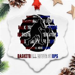 Basketball Never Stops Ornament (snowflake)