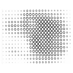 Polka Circle Round Black White Hole Double Sided Flano Blanket (medium) 