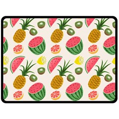 Fruits Pattern Fleece Blanket (large) 