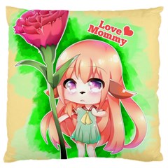 Happy Mother s Day Furry Girl Large Cushion Case (one Side)