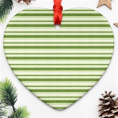 Spring Stripes Heart Ornament (two Sides)