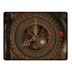 Steampunk, Awesome Clocks Fleece Blanket (small)