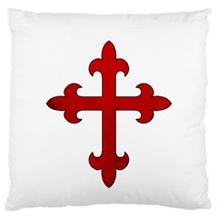 Crusader Cross Large Cushion Case (one Side)