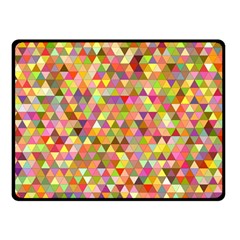 Multicolored Mixcolor Geometric Pattern Fleece Blanket (small)