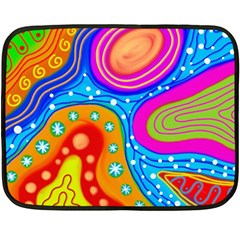 Abstract Pattern Painting Shapes Fleece Blanket (mini)