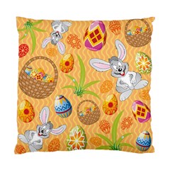 Easter Bunny And Egg Basket Standard Cushion Case (one Side)