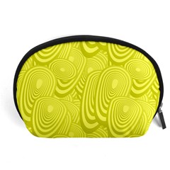 Yellow Oval Ellipse Egg Elliptical Accessory Pouches (large) 