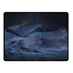 Landscape Night Lunar Sky Scene Fleece Blanket (small)