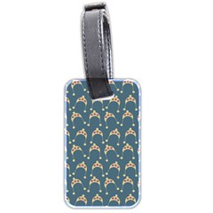 Teal Beige Hats Luggage Tags (two Sides)