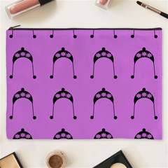 Violet Flower Hat Cosmetic Bag (xxxl) 