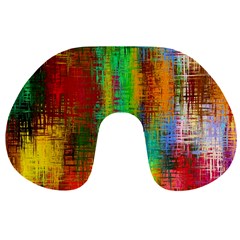 Color Abstract Background Textures Travel Neck Pillows
