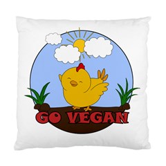 Go Vegan - Cute Chick  Standard Cushion Case (one Side)