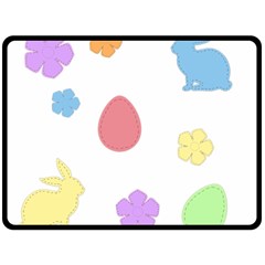Easter Patches  Fleece Blanket (large) 