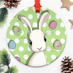 Easter Bunny  Round Ornament (two Sides)