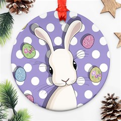 Easter Bunny  Round Ornament (two Sides)