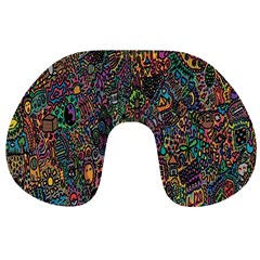 Trees Internet Multicolor Psychedelic Reddit Detailed Colors Travel Neck Pillows