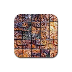 Wooden Blocks Detail Rubber Coaster (square) 
