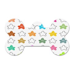 Stars Set Up Element Disjunct Image Dog Tag Bone (one Side)