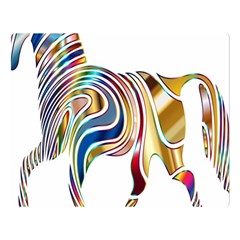 Horse Equine Psychedelic Abstract Double Sided Flano Blanket (large) 