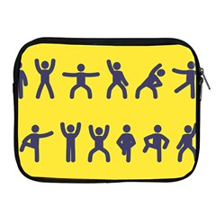 Gymnast Stick Man Man Stick Apple Ipad 2/3/4 Zipper Cases