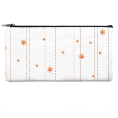 Background Salmon Pink White Motive Pencil Cases