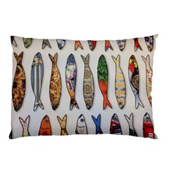Fish Sardines Motive Pattern Pillow Case (two Sides)