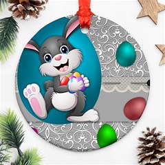Illustration Celebration Easter Round Ornament (two Sides)