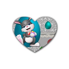 Illustration Celebration Easter Rubber Coaster (heart) 