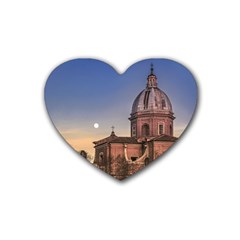 San Giovanni Battista Dei Fiorentini Church, Rome, Italy Rubber Coaster (heart) 