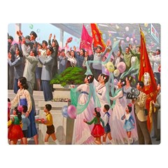 North  Korea - Propaganda Double Sided Flano Blanket (large) 