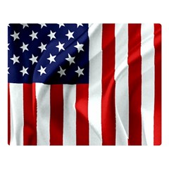 American Usa Flag Vertical Double Sided Flano Blanket (large) 