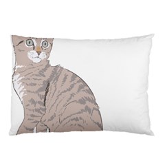 Kitten Cat Drawing Line Art Line Pillow Case (two Sides)