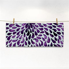 Purple Abstract Swirl Drops Hand Towel