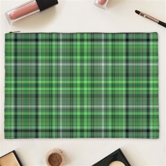 Green Plaid Cosmetic Bag (xxl)