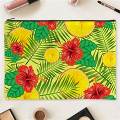 Orange Tropics Yellow Cosmetic Bag (xxxl)