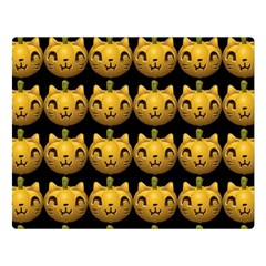 Cat Pumpkin Double Sided Flano Blanket (large) 