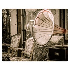 Flea Market Redord Player Double Sided Flano Blanket (medium) 