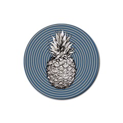 Pop Art  Pineapple  Rubber Coaster (round) 