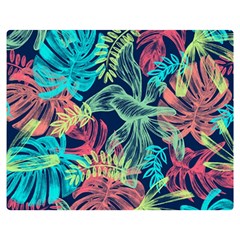 Leaves Tropical Picture Plant Double Sided Flano Blanket (medium) 