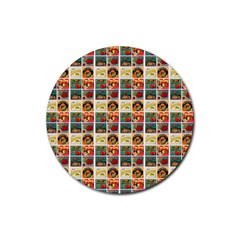 Victorian Fruit Labels Rubber Coaster (round) 