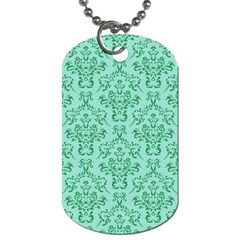 Victorian Teal Ornamental Dog Tag (one Side)