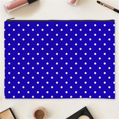 Little  Dots Royal Blue Cosmetic Bag (xxxl)