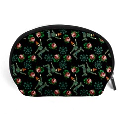 Vintage Jester Floral Pattern Accessory Pouch (large)