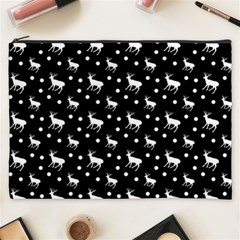 Deer Dots Black Cosmetic Bag (xxxl)