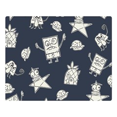 Doodle Bob Pattern Double Sided Flano Blanket (large) 