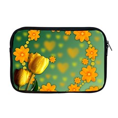 Background Design Texture Tulips Apple Macbook Pro 17  Zipper Case
