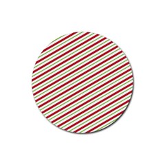 Stripes Striped Design Pattern Rubber Coaster (round) 