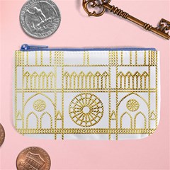 Gold Foil Notre Dame Church Paris Large Coin Purse