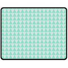 Mint Triangle Shape Pattern Fleece Blanket (medium) 