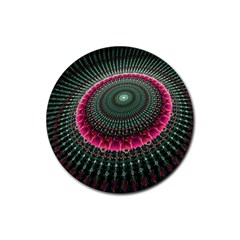 Fractal Circle Fantasy Texture Rubber Coaster (round) 